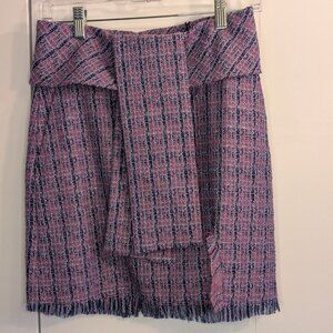 NWT Lanvin Tweed Frayed Mini Skirt